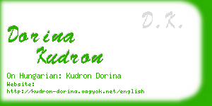 dorina kudron business card